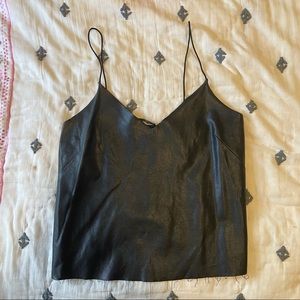 Boutique Leather Tank Top
